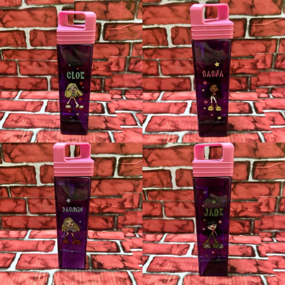 Bratz Purple and Pink Water Bottle with Character Design New